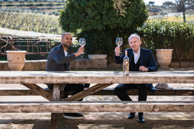 Tony Parker & Michel Reybier at Château La Mascaronne<p>📸 by Sebastien Clavel</p>