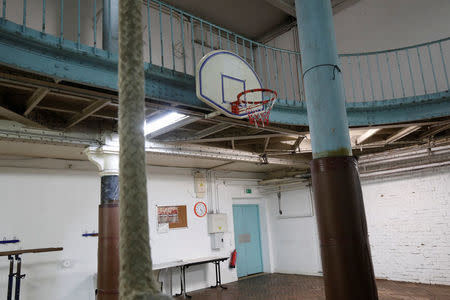 The world's oldest still-in-use basketball court, built in 1893, two years after the first court was created for the YMCA in Springfield, Massachusetts, is seen at the Union Chretienne des Jeunes Gens de Paris, the French equivalent of the YMCA, in Paris, France, August 1, 2018. REUTERS/Benoit Tessier