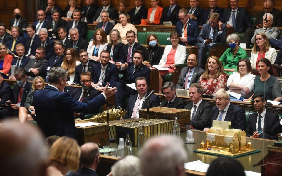 Few Tory MPs wore their face mask during this week's crowded debates - PA