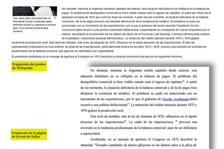 Los fragmentos de Wikipedia incluidos en la tesis.