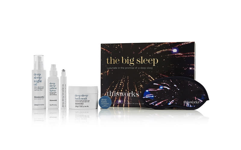 <p>Hailed by the sleep-deprived, The Big Sleep gift set by This Works is sure to help your mum get some well-deserved shut-eye. Yep, it even includes the cult pillow spray. Bring on the Zzzs… <a rel="nofollow noopener" href="https://www.net-a-porter.com/gb/en/product/1124016/This_Works/the-big-sleep-gift-set" target="_blank" data-ylk="slk:Buy now;elm:context_link;itc:0;sec:content-canvas" class="link "><em>Buy now</em></a>. </p>