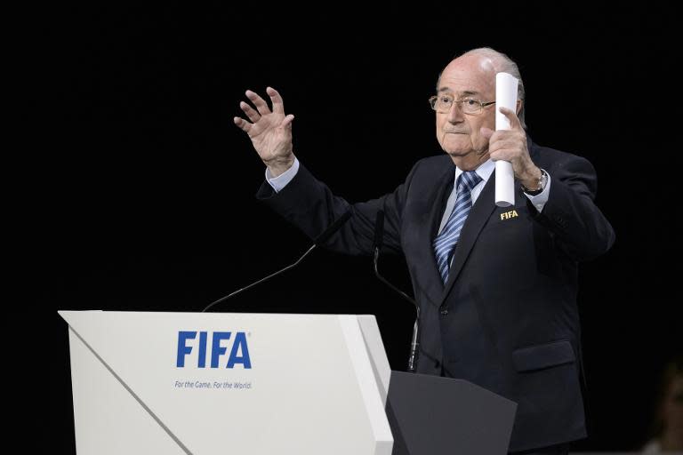 Police calmly entered a Zurich hotel last Wednesday to arrest seven FIFA barons and spark a raucous week in football's history that ended with football leader Sepp Blatter, pictured, serenely announcing he will quit