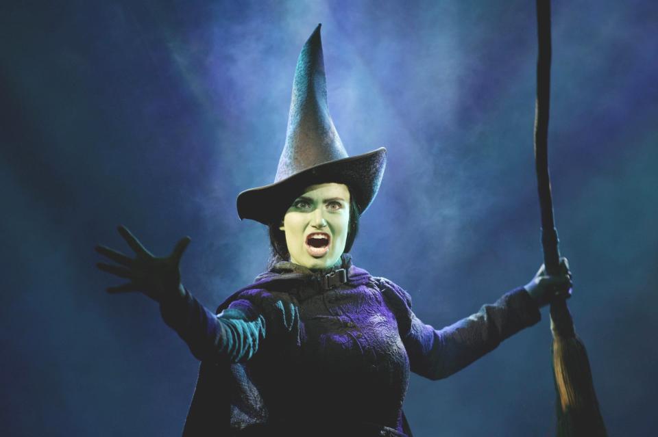 Idina Menzel as the misunderstood Elphaba, better known as the Wicked Witch of the West.