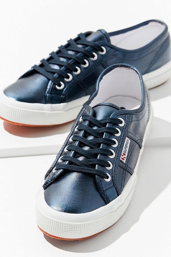 <a href="https://www.urbanoutfitters.com/shop/superga-cotu-metallic-sneaker?category=women-shoes-on-sale&amp;color=040&amp;quantity=1&amp;type=REGULAR" target="_blank">A classy but fun sneaker</a> will elevate any lazy weekend outfit. These sneakers are now $39 from $79.