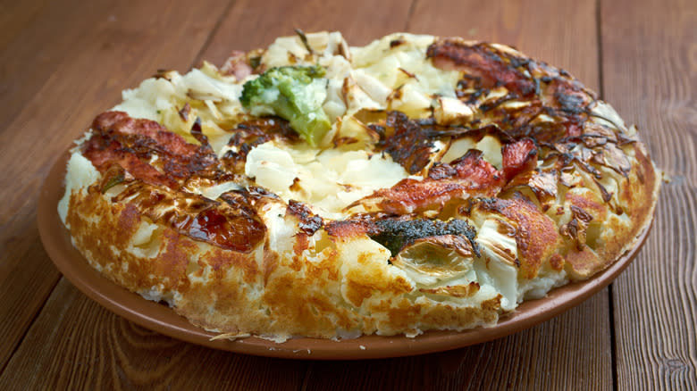 plate of bubble and squeak