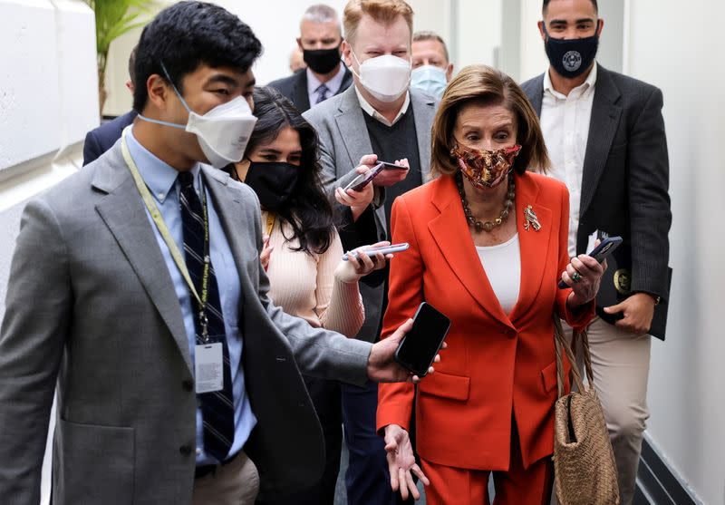 FILE PHOTO: House Democrats attend caucus meeting on Capitol Hill in Washington