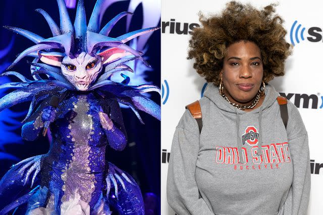 <p>Michael Becker/FOX; Noam Galai/Getty </p> Sea Queen and Macy Gray on The Masked Singer.