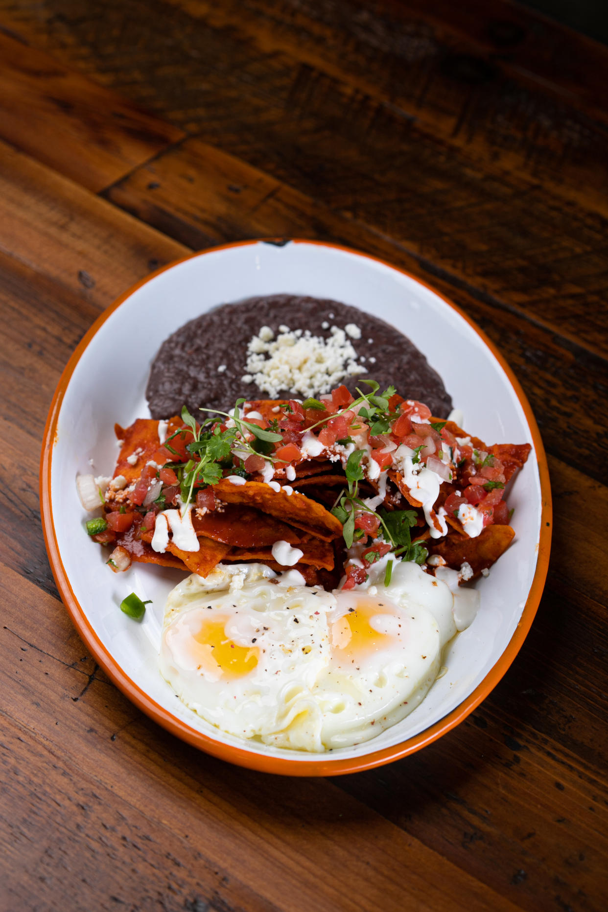 Chilaquiles are a traditional Mexican dish made from fried tortillas. (Photo: Yellow Rosa)