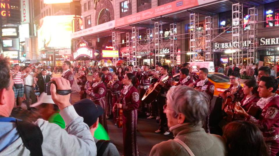 North Side High School FWISD Mariachi Program performs in Times Square in New York / Credit: Fort Worth ISD