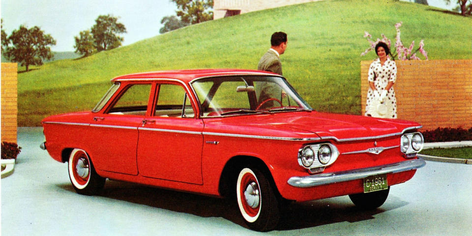 <p>The Chevrolet Corvair changed the automotive industry in a huge way, though probably not in the way GM hoped. It was the center of Ralph Nader's book <em>Unsafe At Any Speed</em>, which sharply criticized the Corvair's use of swing-axle rear suspension and resulting tendency for oversteer. In reality, the Corvair wasn't any worse than other cars with swing-axle rear suspension, but the book forced GM to modify the car significantly and lead the government to play a more active role in car safety.</p>