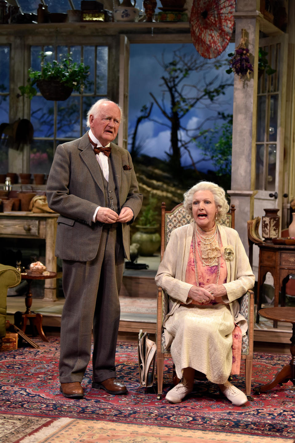 Oliver Ford Davies with Penelope Keith in The Chalk Garden at Chichester Festival Theatre (Paul Doyle/Alamy/PA)