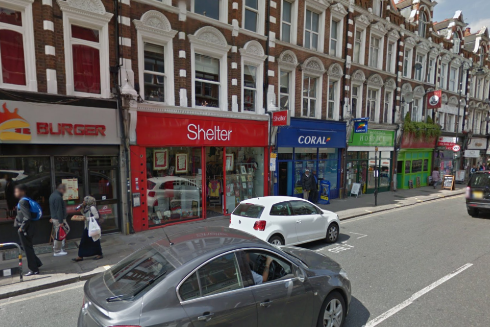 Shelter in Crouch End was one of two shops that the woman spent thousands of pounds in (Google)