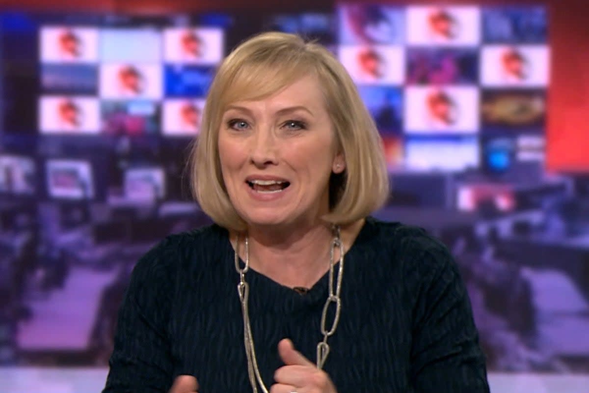 Newsreader Martine Croxall has accused the BBC of age and sex discrimination (PA)