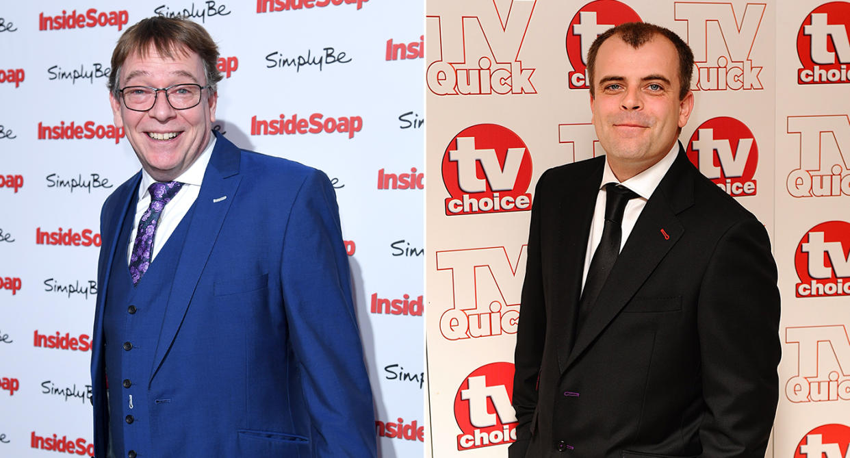 Adam Woodyatt and Simon Gregson will go head to head in a drag contest. (Getty)