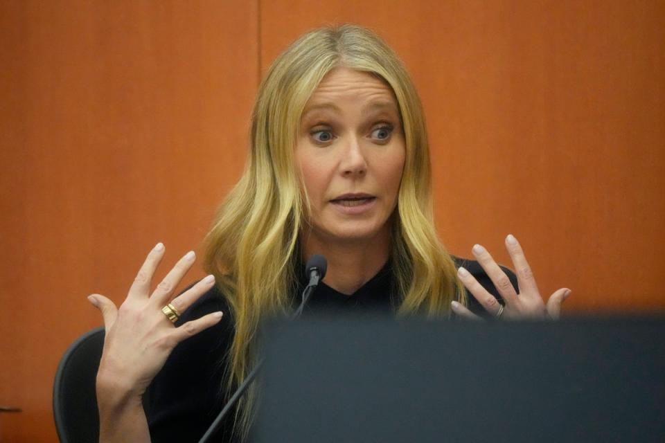 ‘I’m the victim!’ Paltrow testified during her trial (Getty Images)