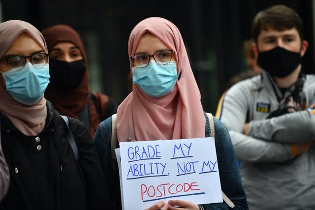 Protesters in London