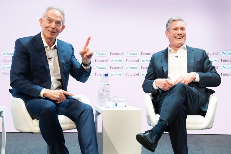 Sir Tony Blair with Sir Keir Starmer at last year’s Future of Britain conference (PA Archive)