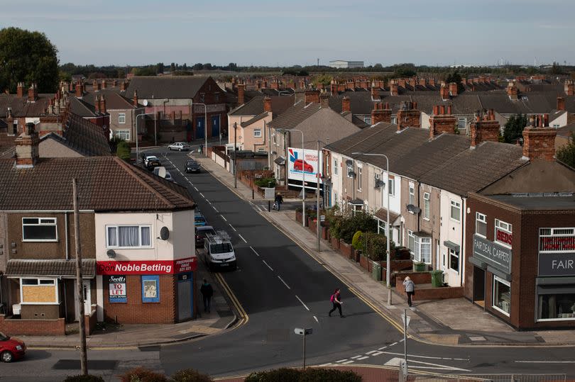 Homes on the edge of town in Grimsby