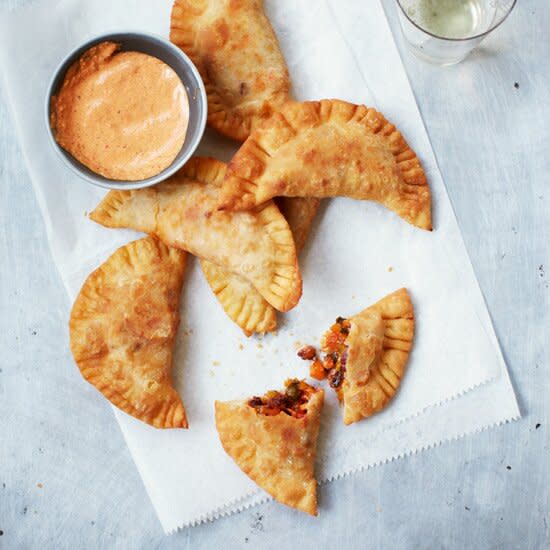 Octopus Turnovers with Spicy Creole Mayonnaise