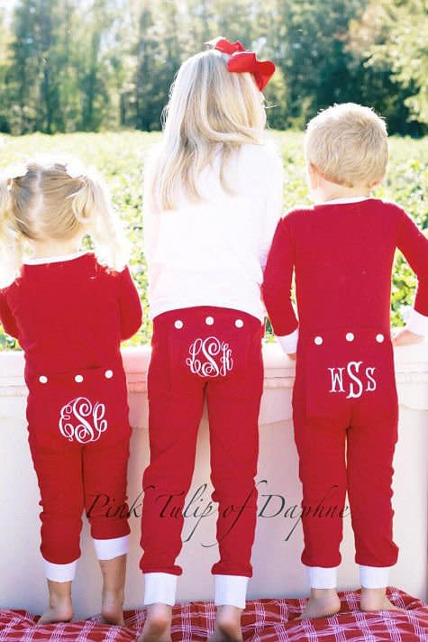 Christmas PJ’s With Monogrammed Pants