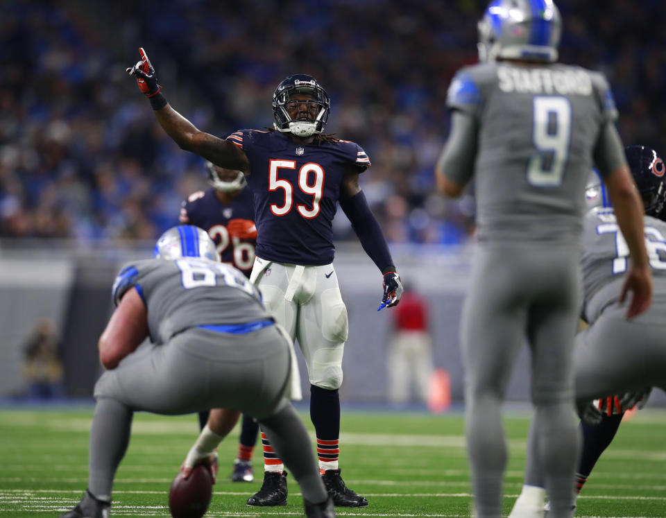 Chicago Bears inside linebacker Danny Trevathan’s grandmother has never seen him play at Soldier field. That will change this weekend. (Jeff Haynes/AP Images for Panini)