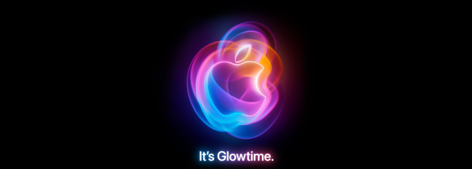 Apple's iPhone 16 event invite, stating "It's Glowtime"