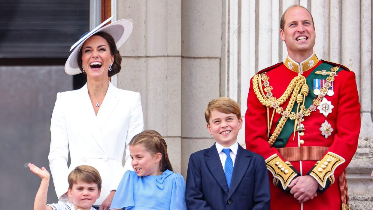 William, Kate and children at Platinum Jubilee 2022