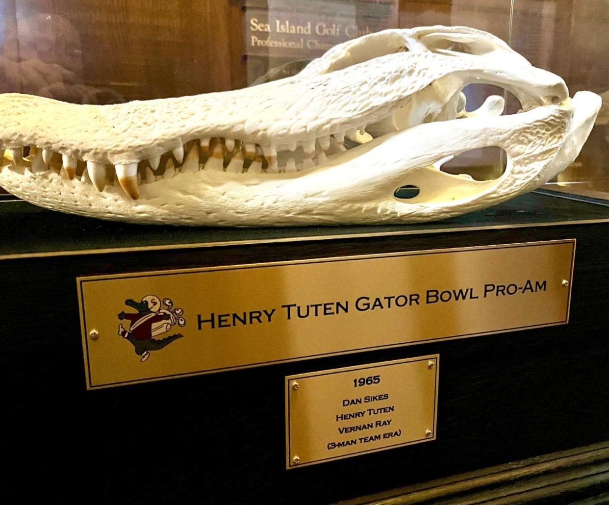 The Henry Tuten Gator Bowl Pro-Am created new team and individual trophies this year, using actual gator skulls.