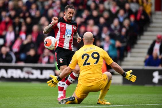 Pepe Reina foils Danny Ings (Getty Images)