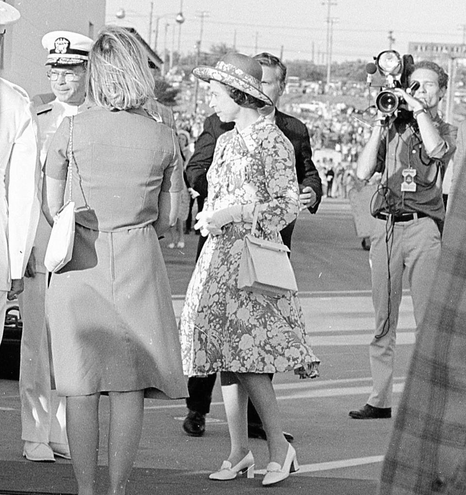 Queen Elizabeth II drew plenty of attention when she arrived in Newport, Rhode Island, in July 1976.