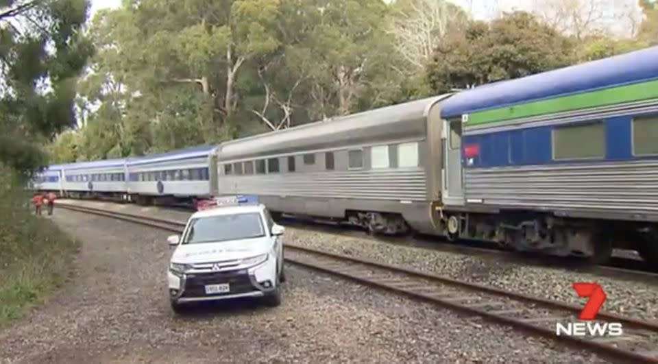 An elderly woman was struck and killed by a train on Friday morning. Source: 7 News