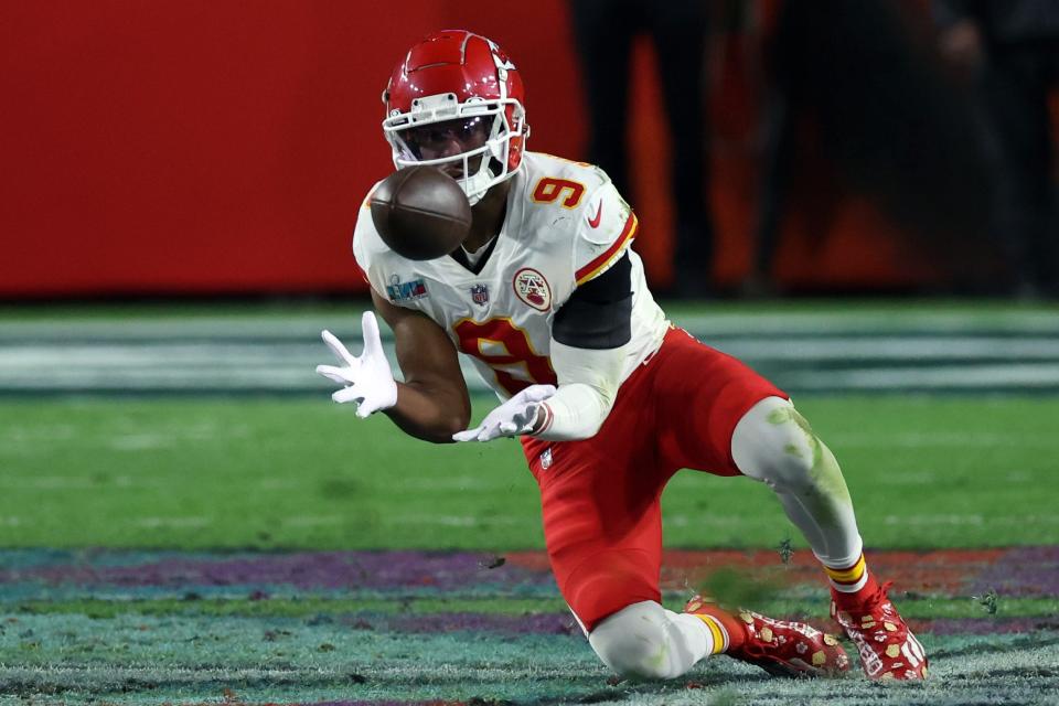 JuJu Smith-Schuster spent last season with the Kansas City Chiefs after starting his pro career with the Pittsburgh Steelers. The Patriots signed the free agent in March.