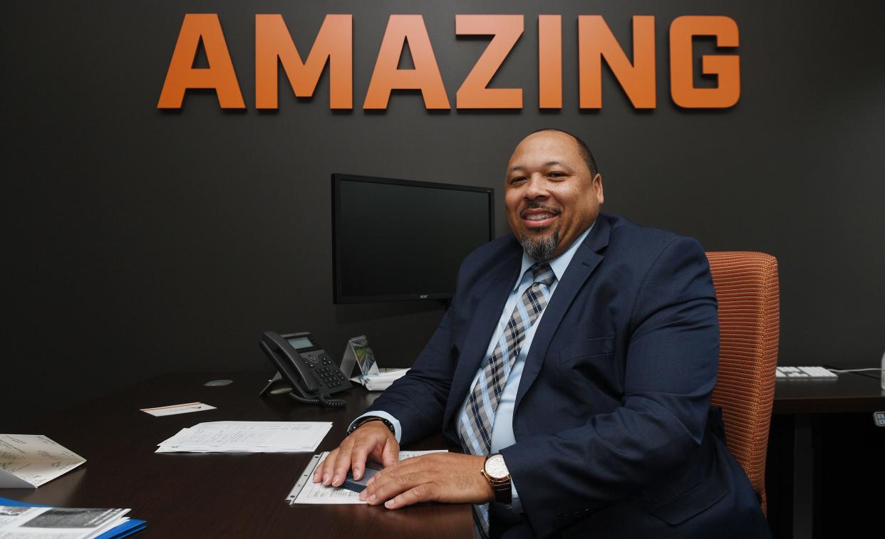 Ames Community School District superintendent Julious Lawson in his office on 24th Street, Friday, Aug. 12, 2022, in Ames, Iowa.