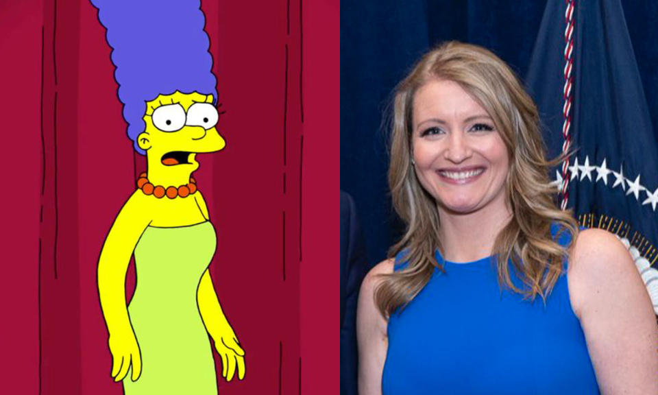 Marge Simpson is not happy with President Trump's senior legal adviser Jenna Ellis. (Photo: Twitter) 