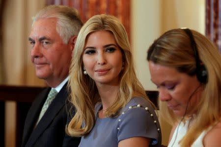 U.S. Secretary of State Rex Tillerson and Ivanka Trump attend the 2017 Trafficking in Persons Report (TIP) Ceremony at the State Department in Washington, U.S., June 27, 2017. REUTERS/Yuri Gripas