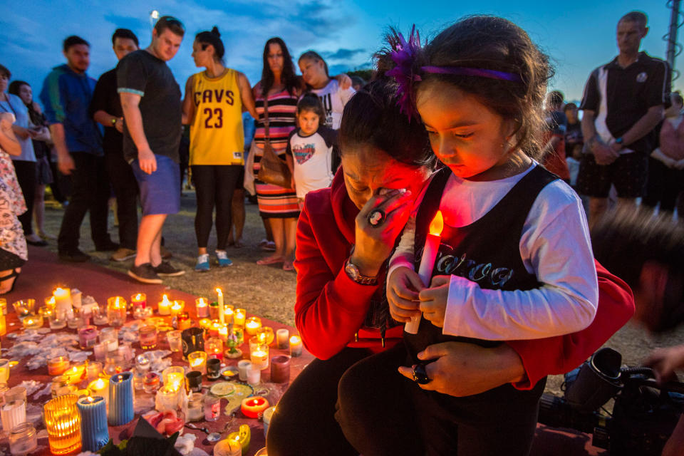 Tributes for the theme park accident victims at Dreamworld in Gold Coast, Australia