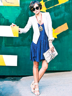 Remember that blazers aren’t just for work—and they look even cuter in lighter colors!