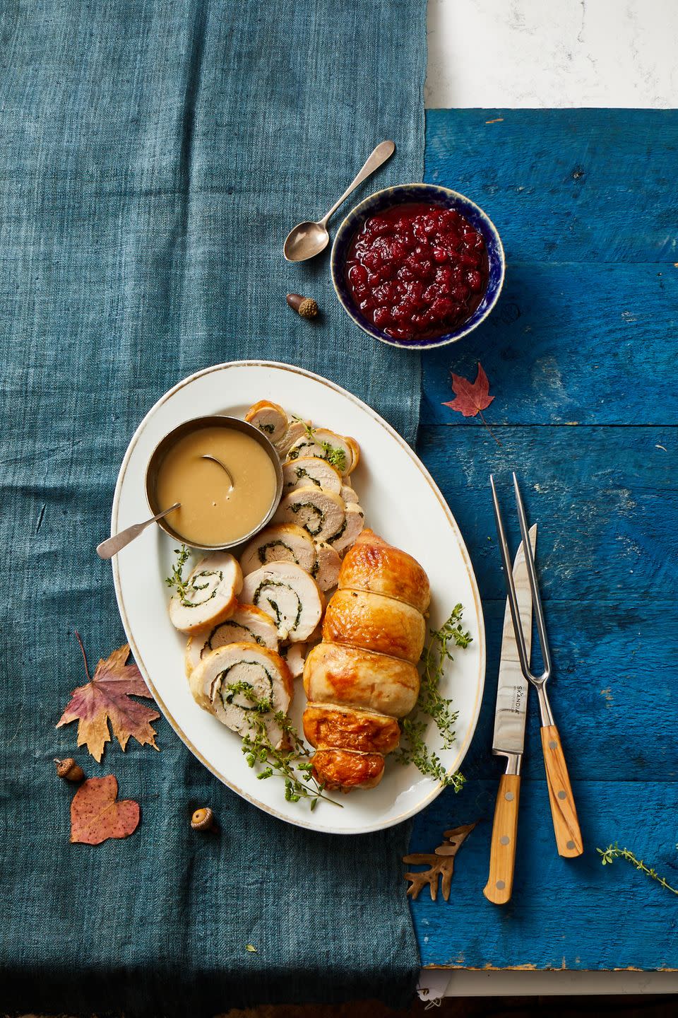 <p>Don’t worry about roasting a whole bird: this herb stuffed turkey breast is the perfect way for small parties to celebrate.</p><p><em><a href="https://www.goodhousekeeping.com/food-recipes/a33955548/stuffed-turkey-breast-recipe/" rel="nofollow noopener" target="_blank" data-ylk="slk:Get the recipe for Stuffed Turkey Breast »;elm:context_link;itc:0;sec:content-canvas" class="link ">Get the recipe for Stuffed Turkey Breast »</a></em> </p>