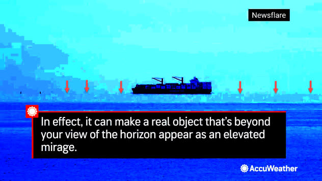 Optical Illusion Hovering Ship