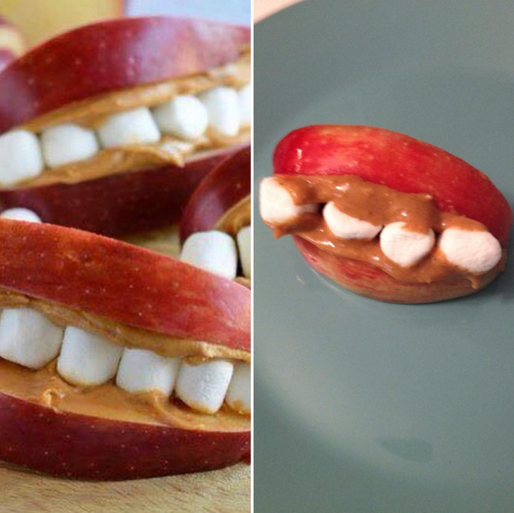 Apple Peanut Butter Teeth