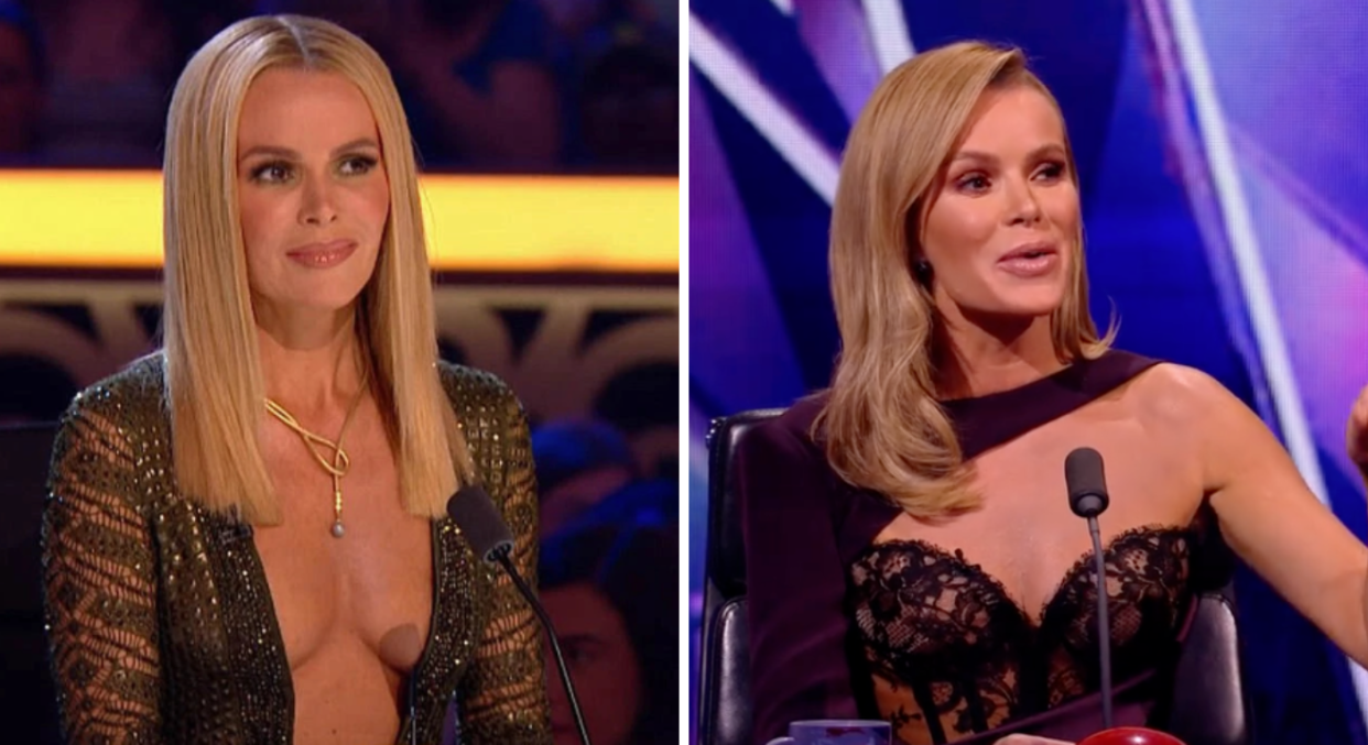 A composite image ofAmanda Holden on Britain's Got Talent 