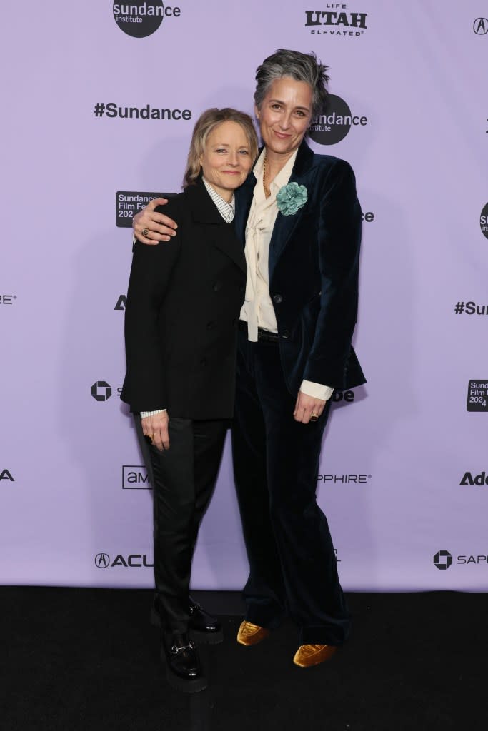 Jodie Foster and Alexandra Hedison attend the "ALOK" Premiere at the Short Film Program 1 during the 2024 Sundance Film Festival at Prospector Square Theatre on January 18, 2024 in Park City, Utah.
