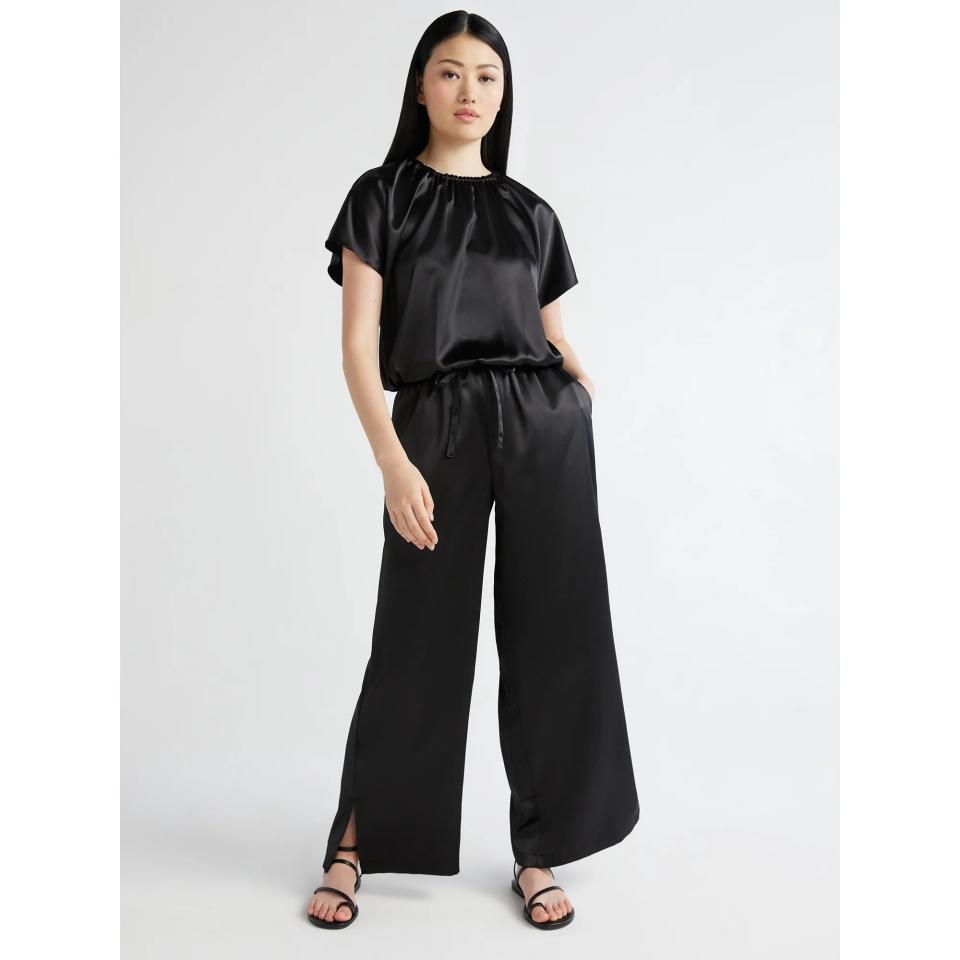 Wide Leg Satin Pants