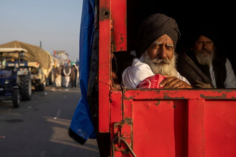 Protest against newly passed farm bills near Delhi