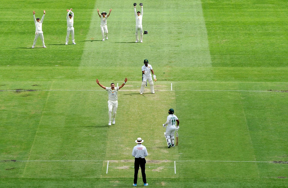 Scott Boland, pictured here at the Gabba in 2022.