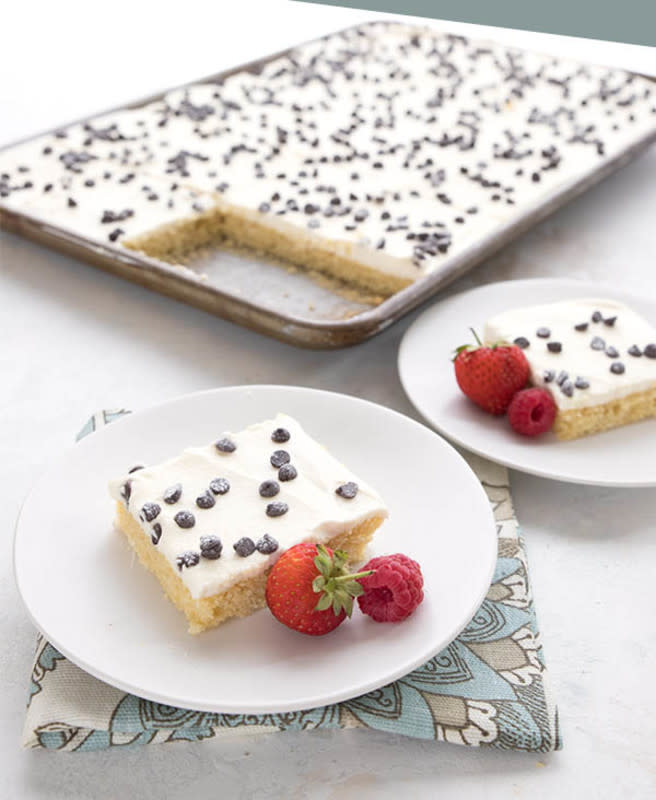 <p>All Day I Dream About Food</p><p>Whether they eat sugar or not, this festive sheet cake is a treat everyone at the table can partake in gobbling up. </p><p>Get the recipe:<a href="https://alldayidreamaboutfood.com/keto-cannoli-sheet-cake/" rel="nofollow noopener" target="_blank" data-ylk="slk:Keto Cannoli Sheet Cake;elm:context_link;itc:0;sec:content-canvas" class="link rapid-noclick-resp"><strong> Keto Cannoli Sheet Cake</strong></a></p>