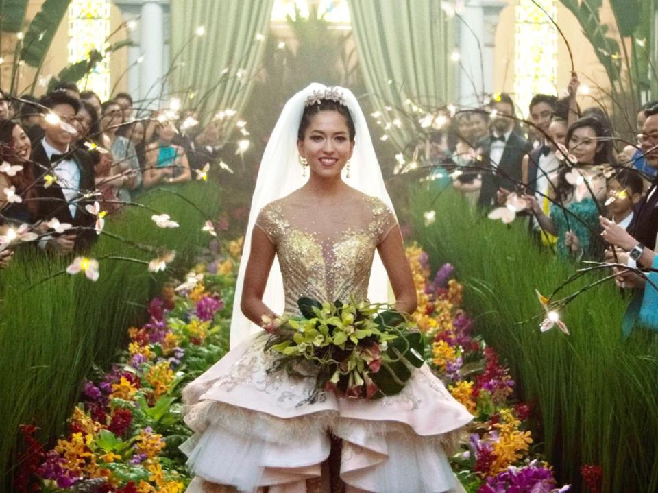 <p><a class="link " href="https://www.amazon.com/Crazy-Rich-Asians-Constance-Wu/dp/B07JH73QVK?tag=syn-yahoo-20&ascsubtag=%5Bartid%7C10051.g.38882509%5Bsrc%7Cyahoo-us" rel="nofollow noopener" target="_blank" data-ylk="slk:WATCH NOW;elm:context_link;itc:0;sec:content-canvas">WATCH NOW</a></p><p>This entire movie is eye candy. From the gorgeous scenery to the opulent wardrobes to <a href="https://www.harpersbazaar.com/culture/film-tv/a23010729/crazy-rich-asians-wedding-behind-the-scenes/" rel="nofollow noopener" target="_blank" data-ylk="slk:that awe-inspiring wedding;elm:context_link;itc:0;sec:content-canvas" class="link ">that awe-inspiring wedding</a> (a water-filled aisle, super-lush grass, and everyone waving sticks that look like fireflies), the whole thing is just so beautiful. </p>