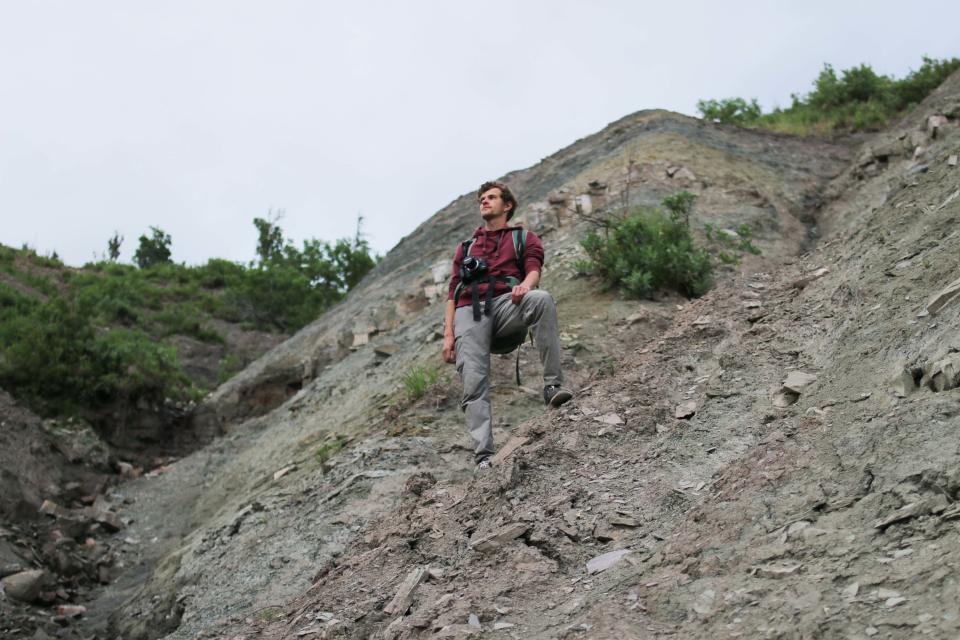 Ph.D. student Ilya Bobrovskiy traveled to remote areas of Russia to find the Dickinsonia fossils. (Photo: The Australian National University)