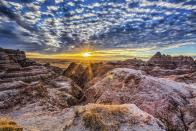 <p>The otherworldly Badlands National Park looks like the Grand Canyon in the middle of South Dakota. </p>