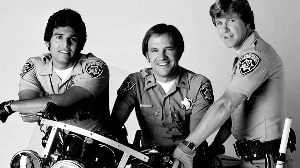 The cast of the CBS motorcycle patrol officer series "CHiPs" (from left, Erik Estrada, Robert Pine and Larry Wilcox) will reunited at the MidSouth Nostalgia Festival.